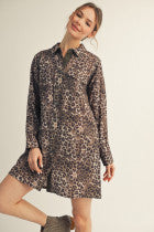 Leopard Shirt Dress