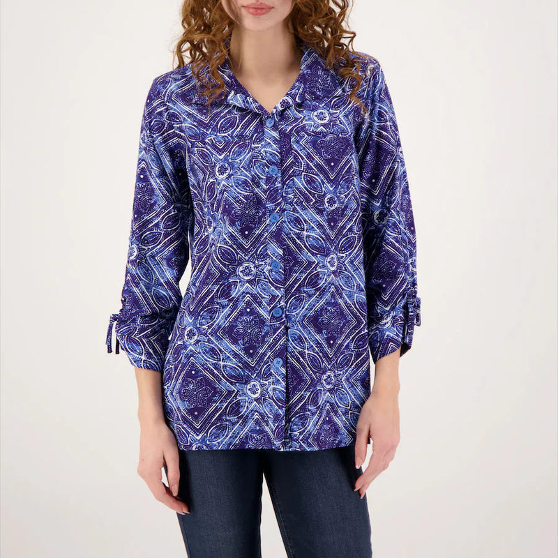 Blue Print Star Top