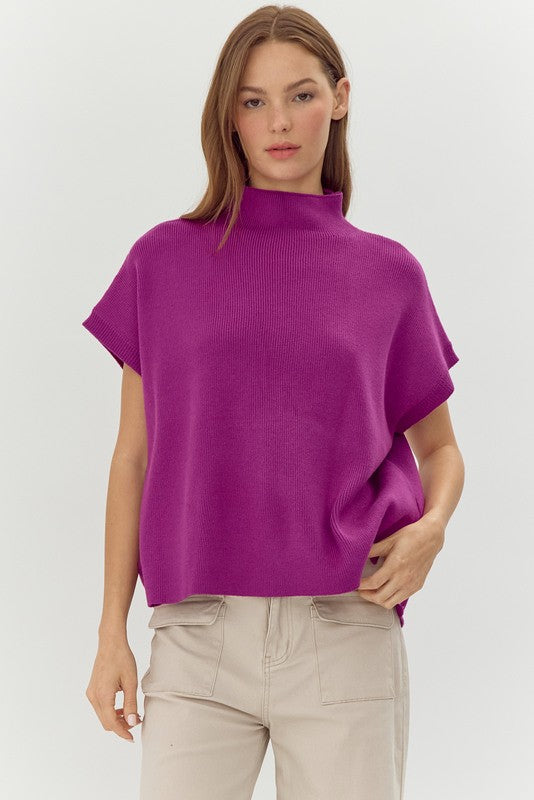 Ribbed Top Magenta