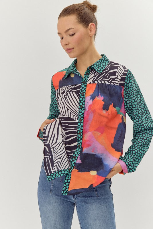 Mixed Print Top