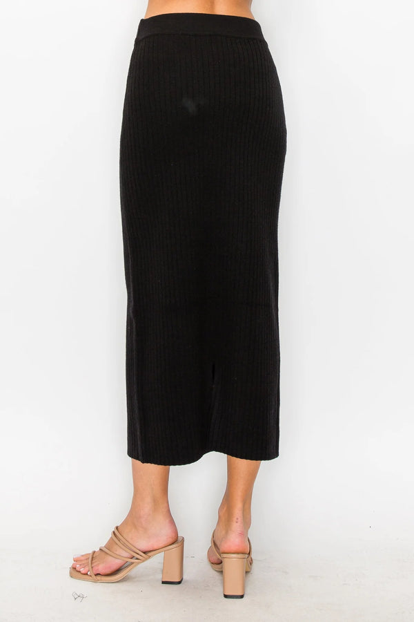 Salma Knitted Ribbed Skirt