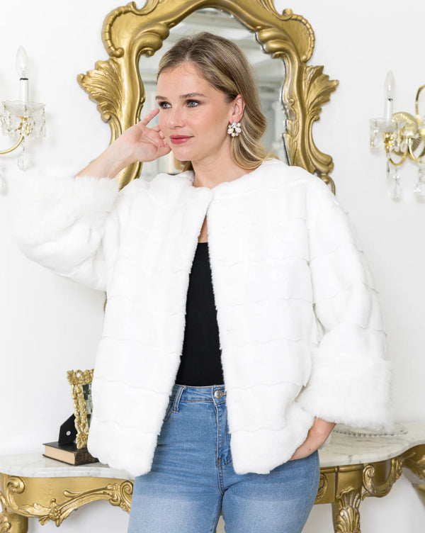 Jina Fur Jacket White