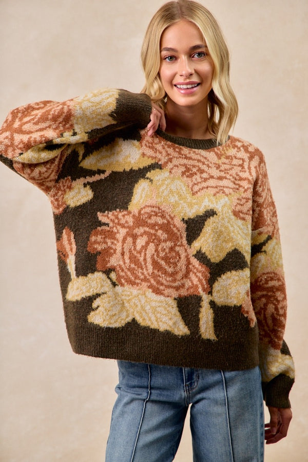 Floral Pattern Olive
