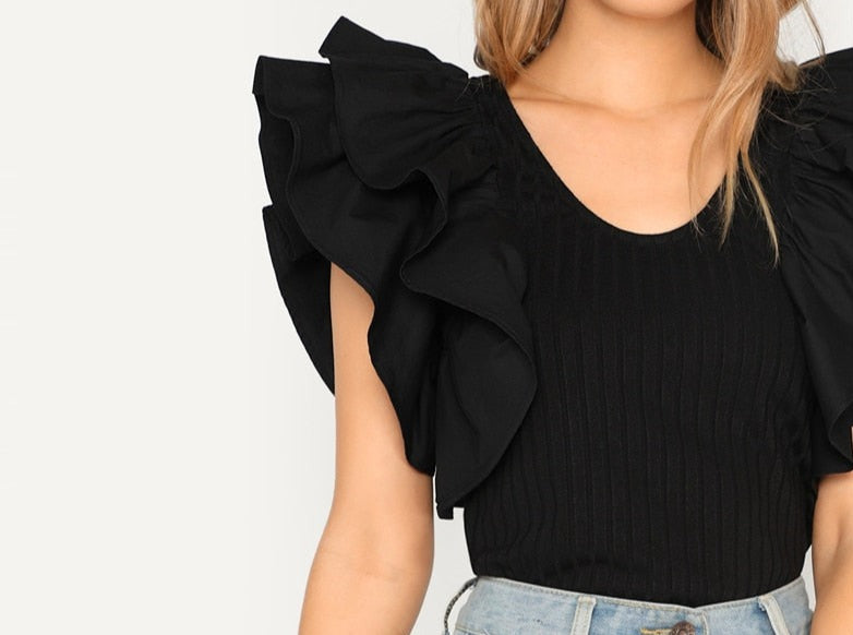 SCOOP NECK TOP