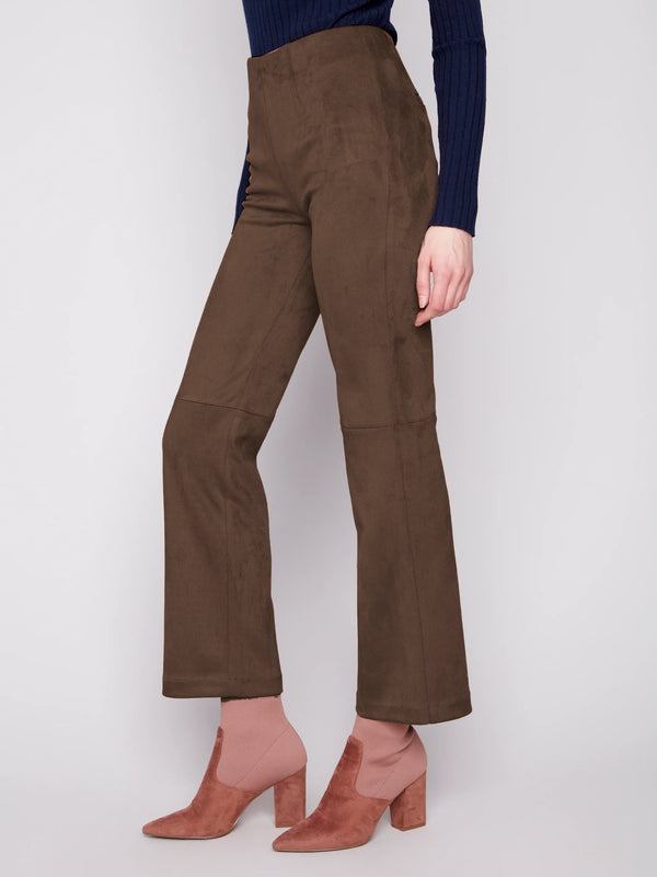 Faux Suede Pull On Pant