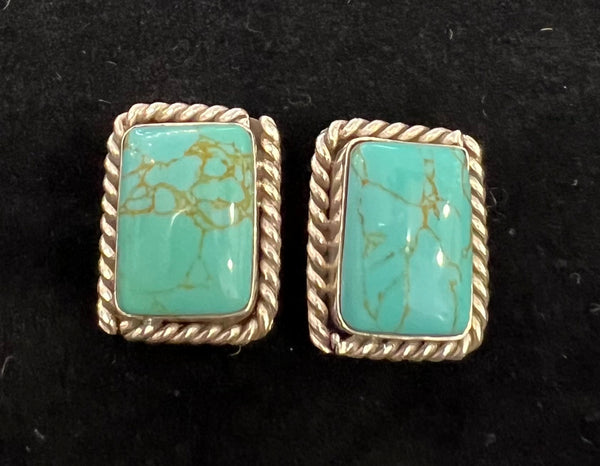 Kingman Turquoise Earring in Sterling Silver