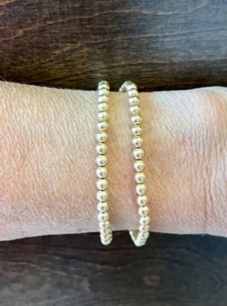 4mm Gold Ball Bracelets