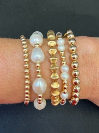 4mm Gold Ball Bracelets