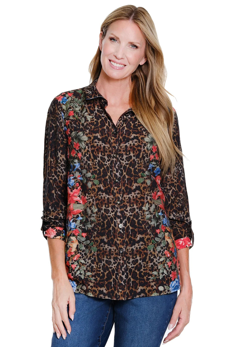 Floral Cheetah Blouse