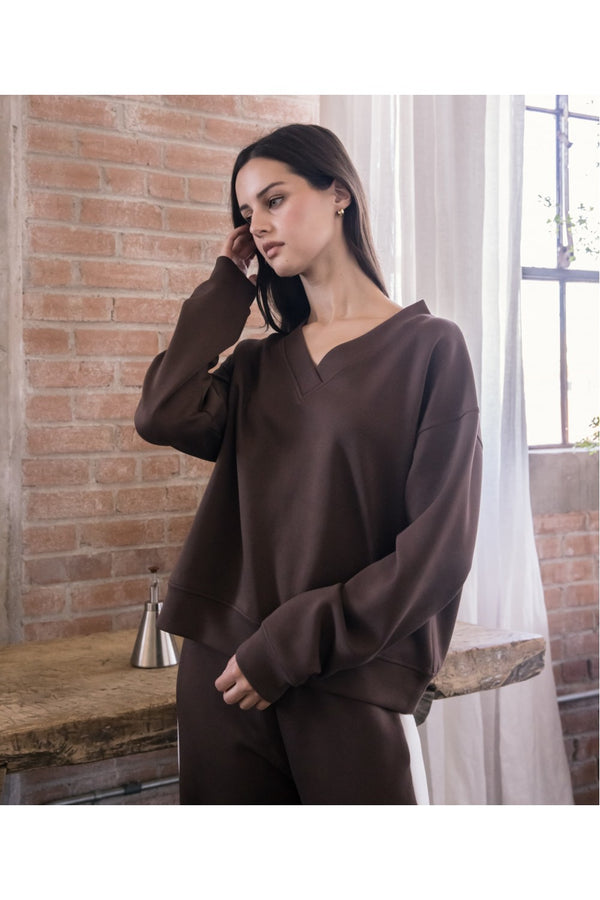 Modal V-Neck Cocoa
