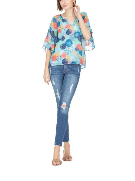 Flared Sleeve Top