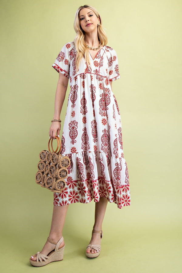 Kavi Midi Dress Red