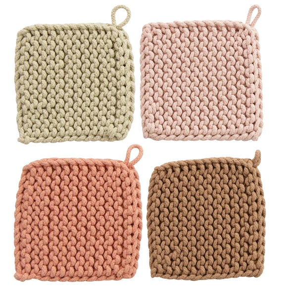 SQ COTTON CROCHET POT HOLDERS