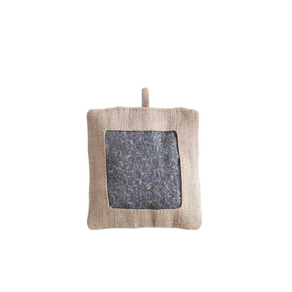 JUTE & COTTON PAD FILLED W/ LAVENDER