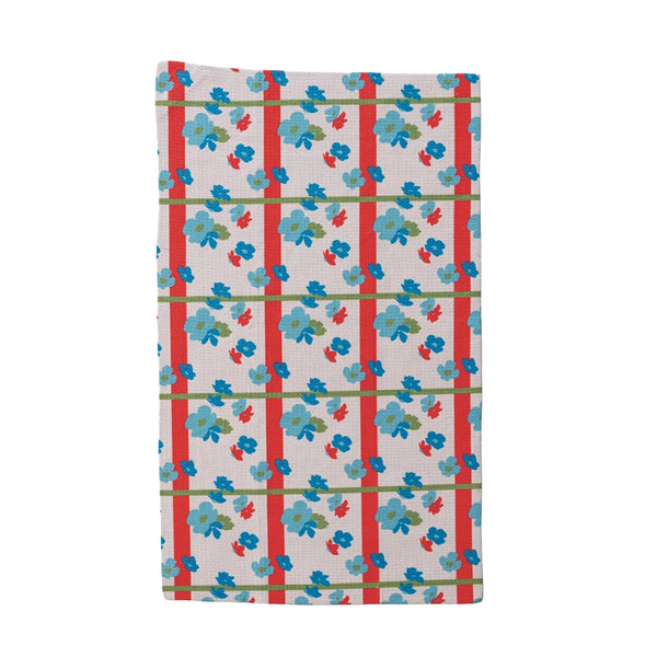 PRINTED MICRO FIBER TEA TOWEL WITH PATTERN FLOWERS