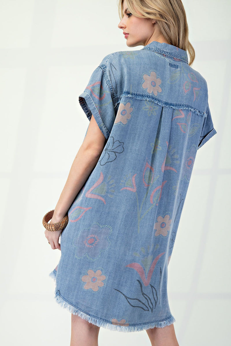 PrintedDenimDress