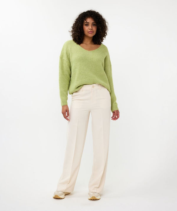 Lime V-Neck Sweater