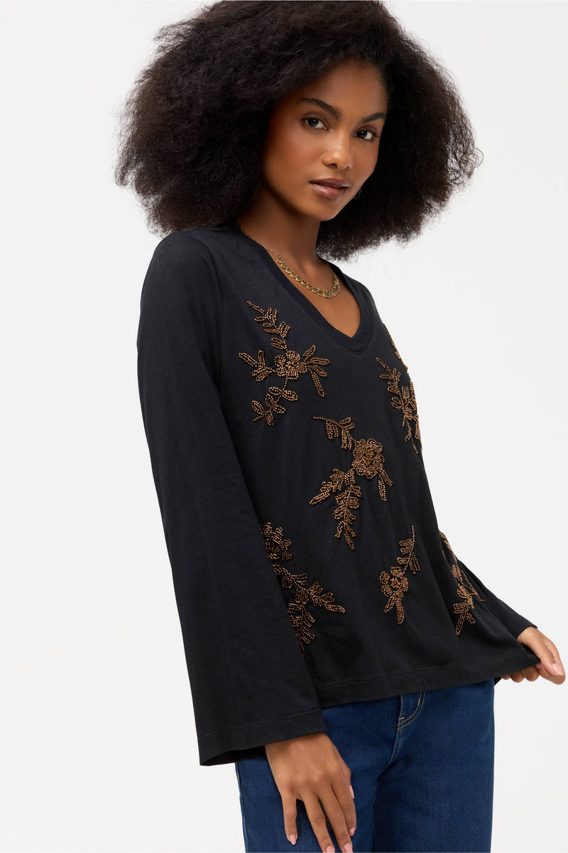 Kimono Sleeve Tee - Femke Beaded