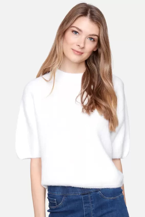 Elbow Sleeve Ecru Sweater