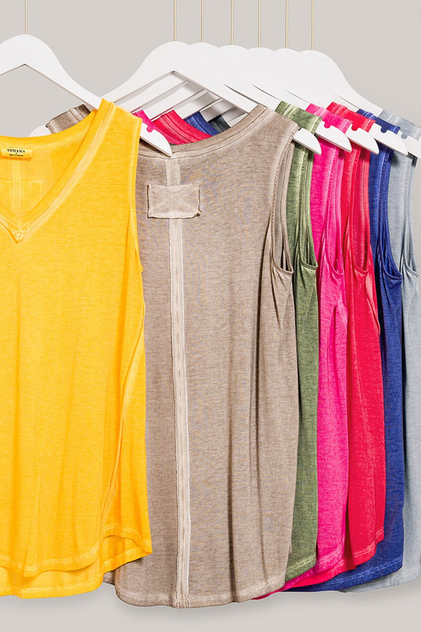 Washed Sleeveless Tee