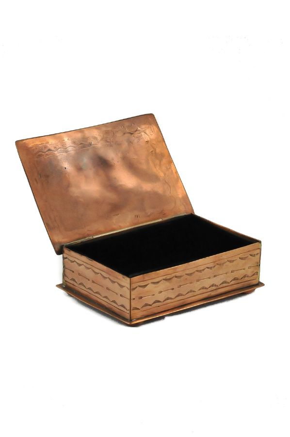Stamped Cactus Copper Box