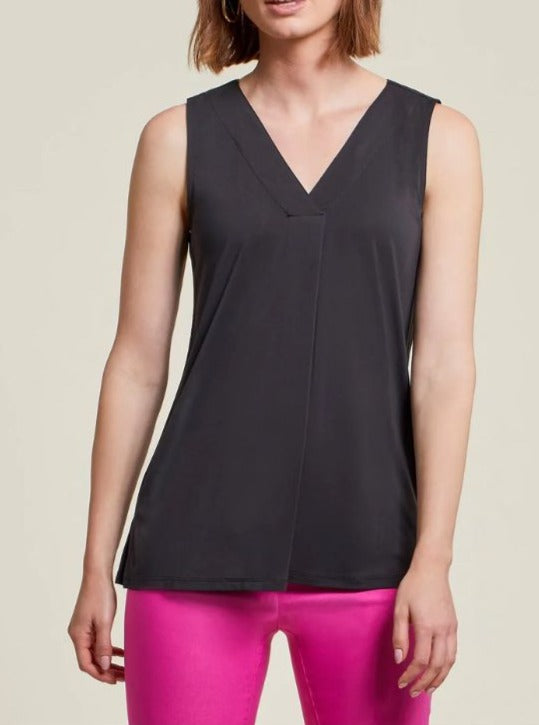 Pleated Sleeveless Modal Top